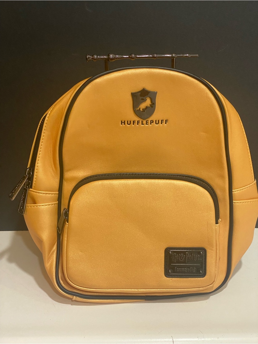Loungefly Harry Potter Hufflepuff Elder Wand Mini Backpack Yellow